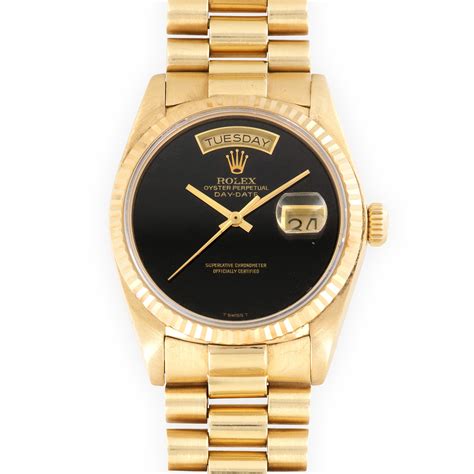 rolex day date gold onyx|rolex day date gold 40mm.